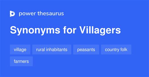 villagers synonym